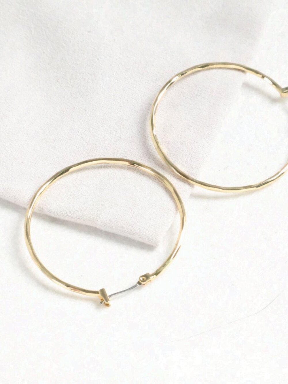 Alicia Bonnie Gold Amoura Faceted Hoop Earrings NEW